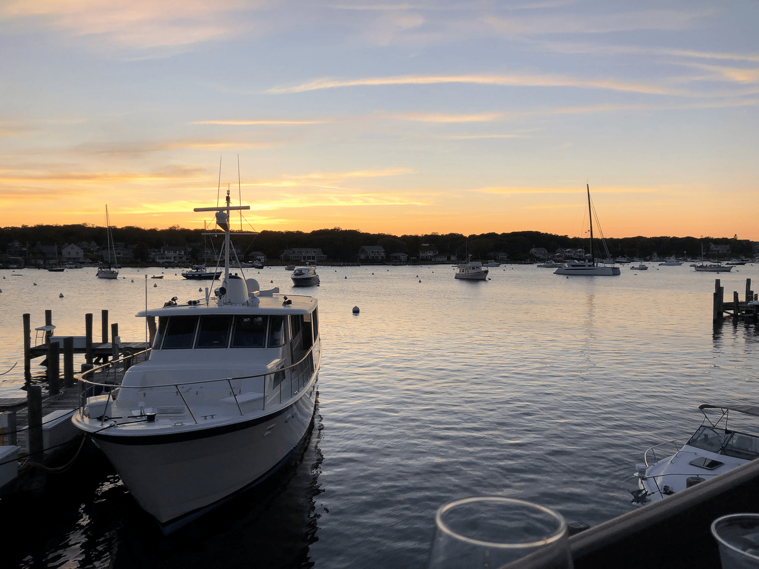 Boats in the Oak Bluffs Harbor Martha's Vineyard